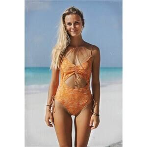 Vaga Bella Swim Women’s Small MẶT TRỜI One Piece Swimsuit in HA LONG BAY Print